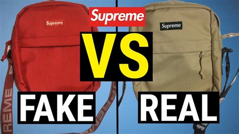 supreme shoulder bag fake vs real|genuine supreme vs false.